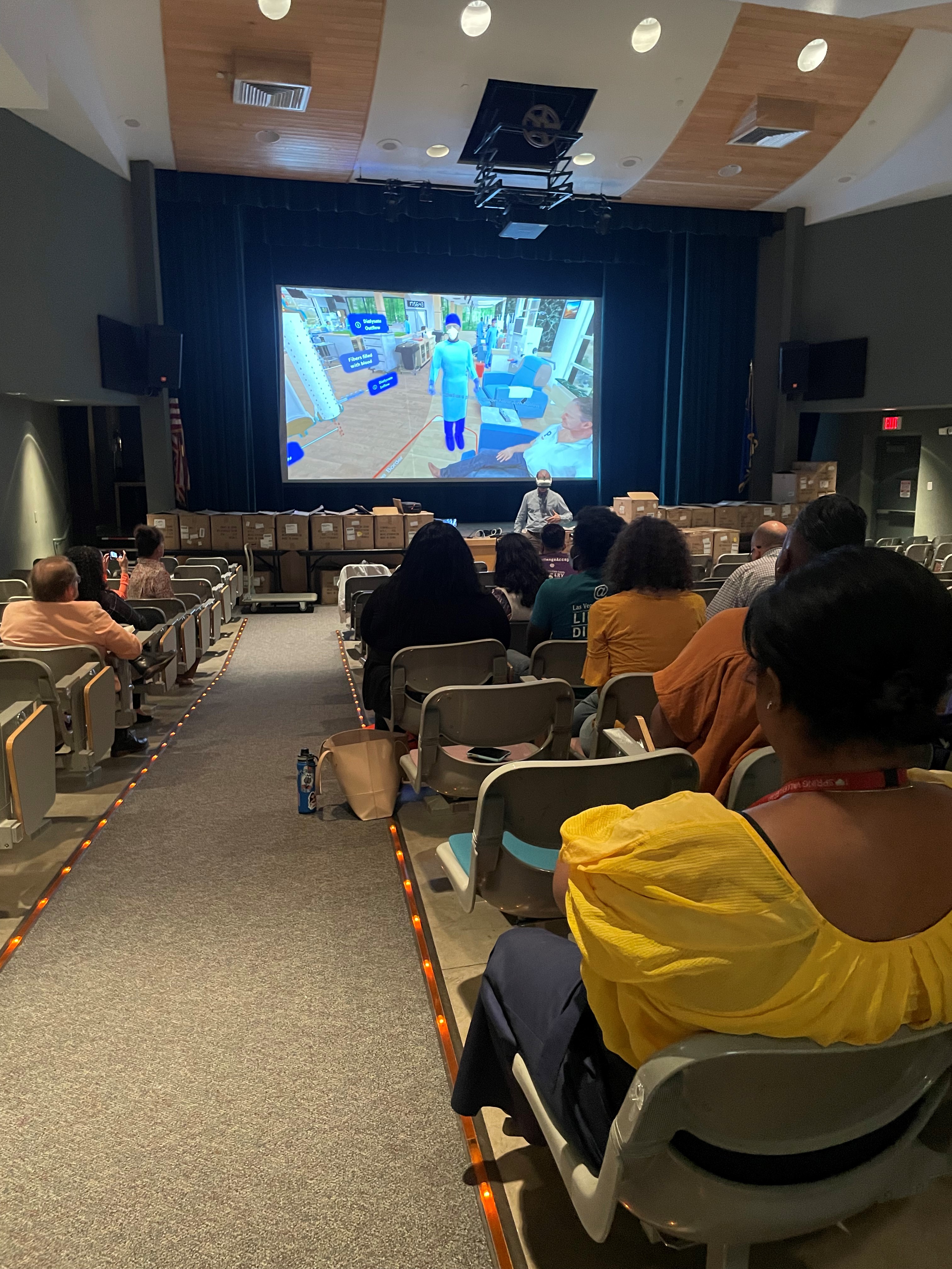 Mark Andersen demoing how libraries can use VR at NAWDP